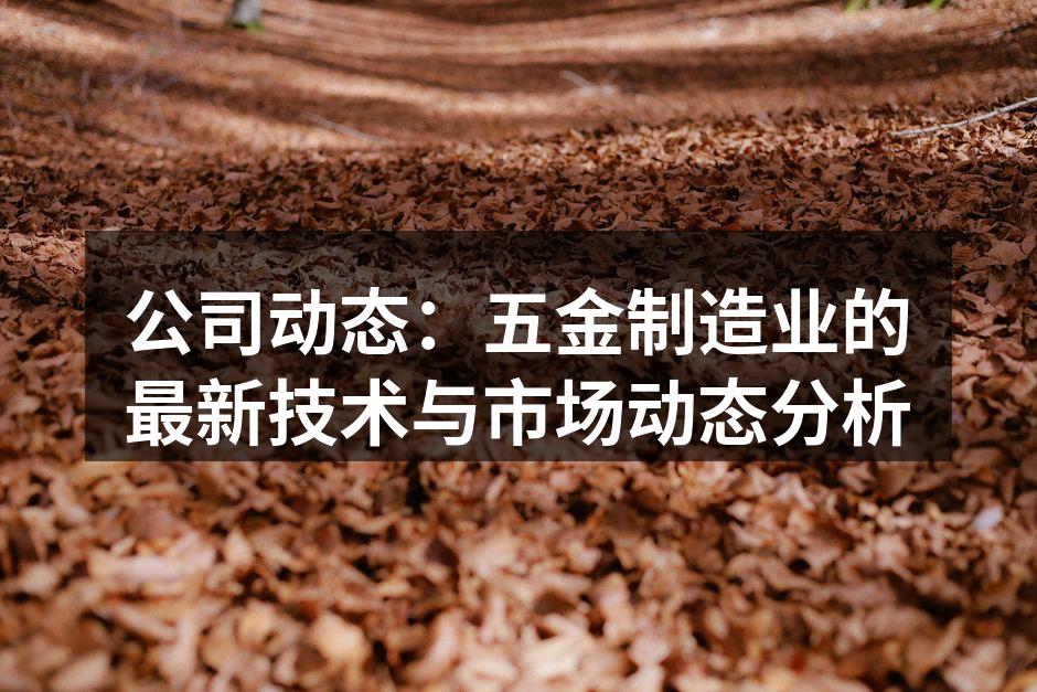 公司动态：五金制造业的最新技术与市场动态分析